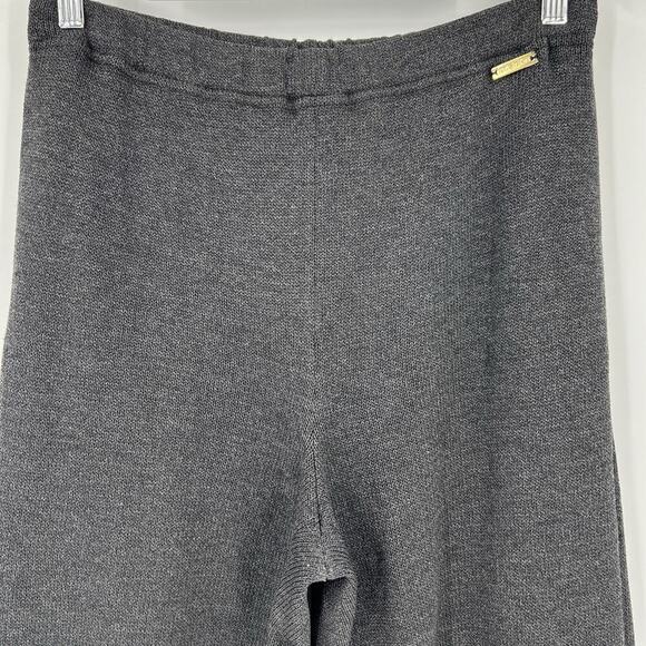 St. John Sport‎ Wide Leg Knit Charcoal Gray Pull On Pants Women’s Size Small - Picture 2 of 8
